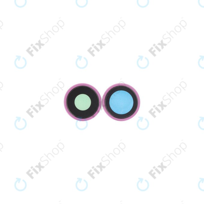 Apple iPhone 16, 16 Plus - Staklo zadnje kamere s okvirom (Pink) - 2 kom