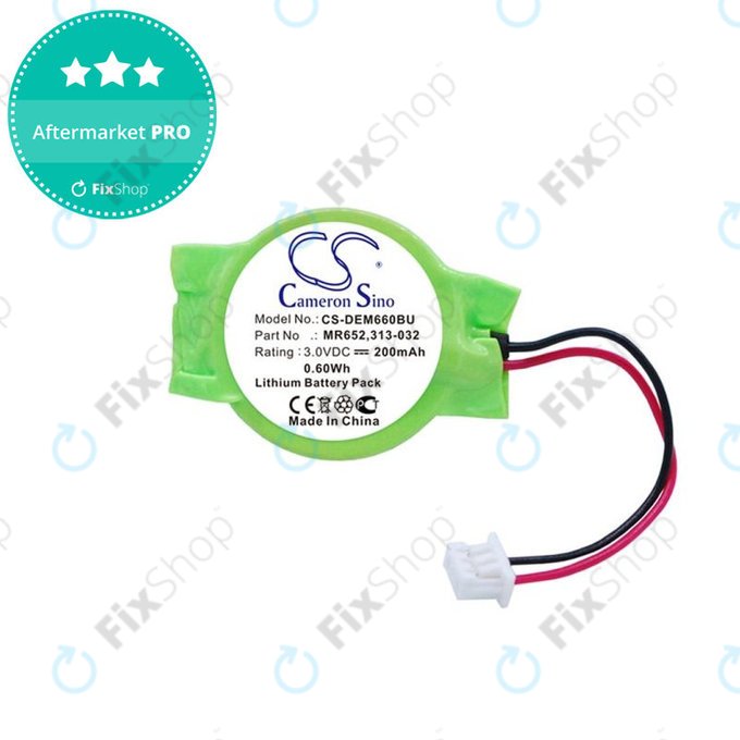 Rezervna baterija za Dell Latitude E6320, 200mAh, Lithium, 3V, 077-A00, HQ