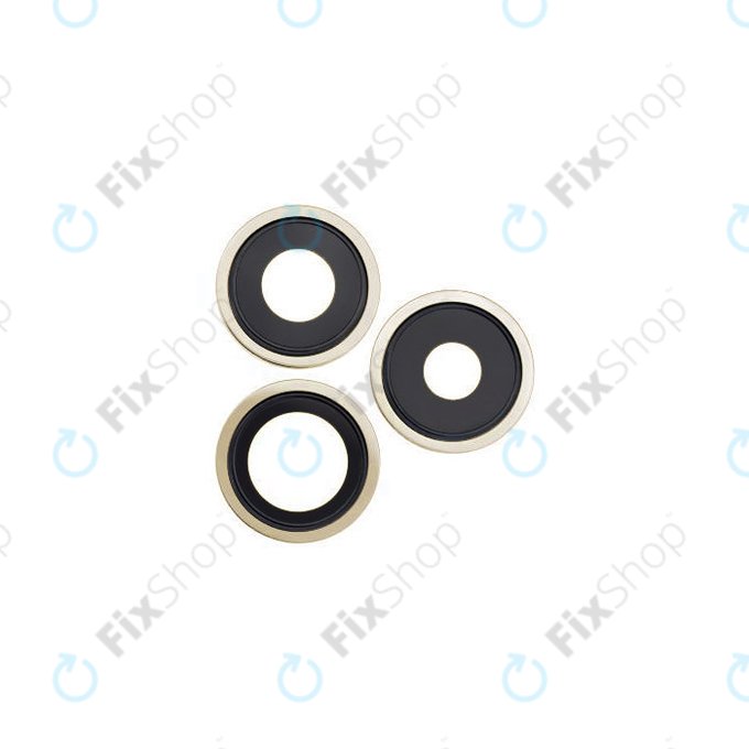 Apple iPhone 13 Pro, 13 Pro Max - Leća stražnje kamere + okvir (zlatni) - 3 kom