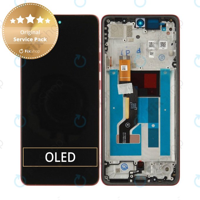 Zaslon za Motorola Moto G86 5G, Zaslon osjetljiv na dodir s okvirom, Chrysanthemum, 5D68C30477, Genuine Service Pack