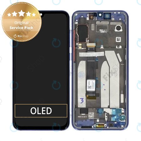 Xiaomi Mi 9 SE - LCD zaslon + zaslon osjetljiv na dodir + okvir (Ocean Blue) - 5610100210B6 Genuine Service Pack