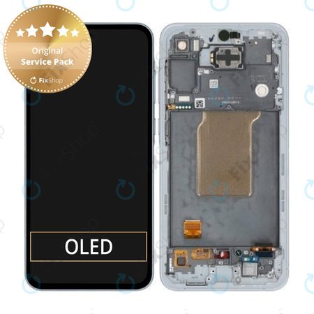 Samsung Galaxy A55 A556B - LCD zaslon + zaslon osjetljiv na dodir + okvir (Awesome Iceblue) - GH82-34305B Genuine Service Pack