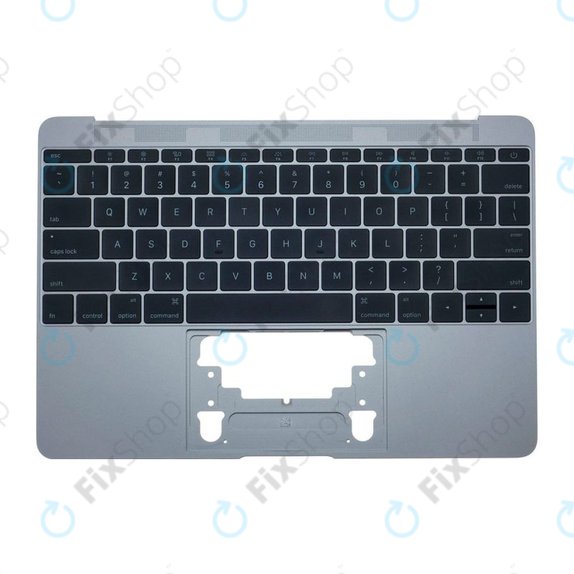 Apple MacBook 12" Retina A1534 (početak 2015. - Sredina 2017.) - Gornji okvir tipkovnice + tipkovnica US (Space Gray)