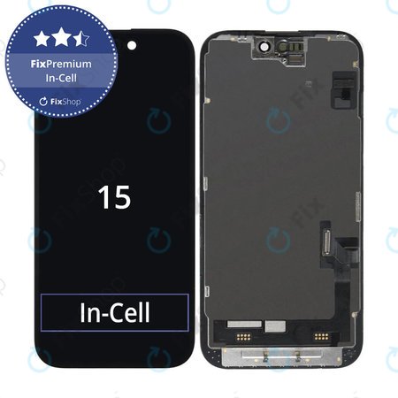 Apple iPhone 15 - LCD zaslon + zaslon osjetljiv na dodir + okvir In-Cell FixPremium