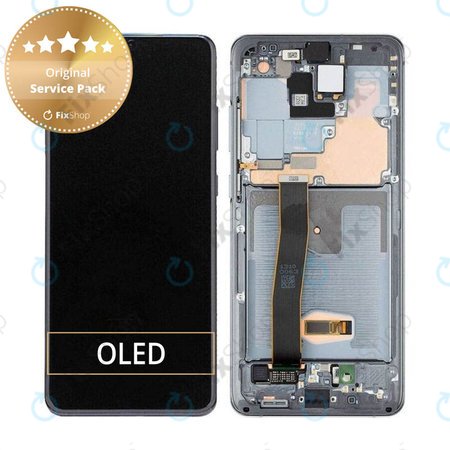 Samsung Galaxy S20 Ultra G988F - LCD zaslon + zaslon osjetljiv na dodir + okvir (Cloud White) - GH82-22271C, GH82-22327C Originalni servisni paket