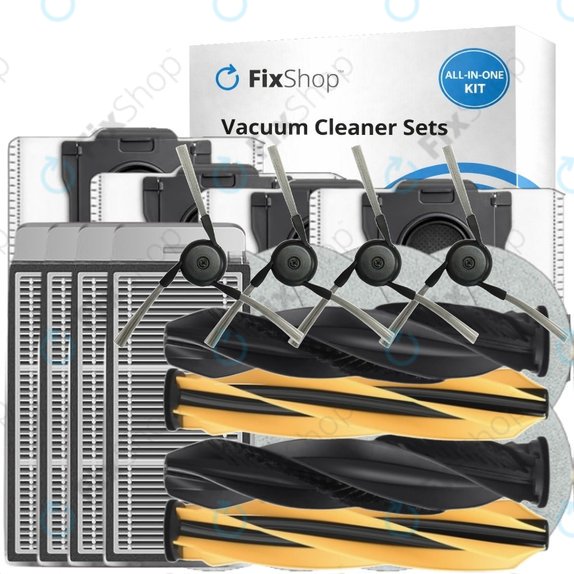 Set rezervnih dijelova za Dreame X50 Ultra, L50 Ultra, L40s Ultra, L40s Pro Ultra, X50 Master, Mova V50 (2 para glavnih četki, 4x Filter, 4x Bočna četka, 8x Krpa za brisanje, 4x Vrećica za prašinu)