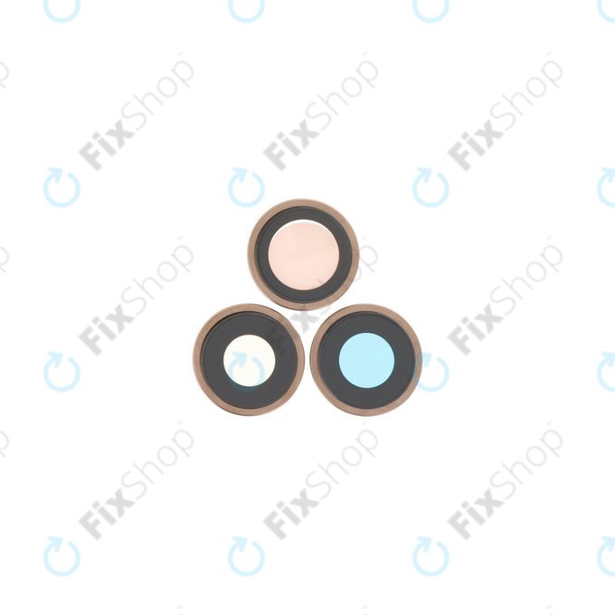 Apple iPhone 16 Pro, 16 Pro Max - Staklo zadnje kamere s okvirom (Desert Titanium) - 3 kom