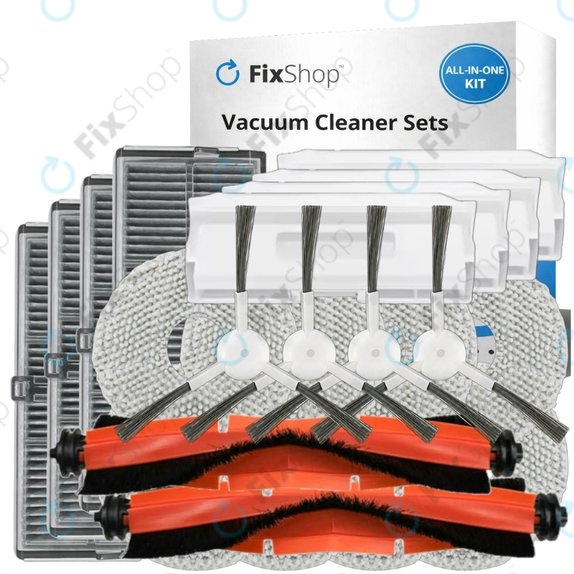 Set rezervnih dijelova za Xiaomi Robot Vacuum H40 - Complete set XL (2x Glavna četka, 4x Filter, 4x Bočna četka, 8x Krpa za brisanje, 4x Vrećica za prašinu)