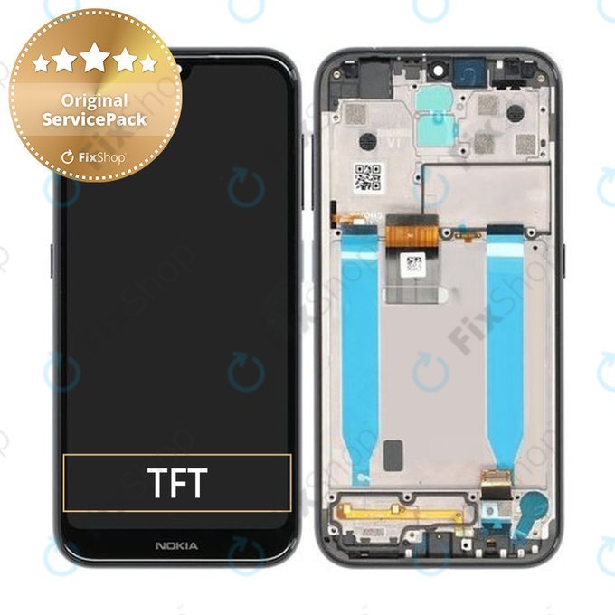 Nokia 4.2 - LCD zaslon + zaslon osjetljiv na dodir + okvir (crni) - 712601009011 Originalni servisni paket