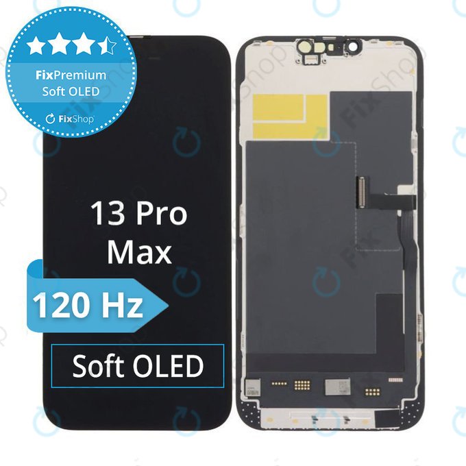 Zaslon Soft OLED za iPhone 13 Pro Max - Dodirno staklo + Okvir, DIAGNOSTIC