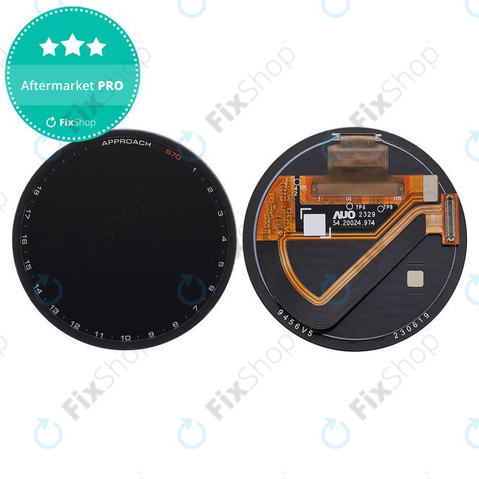 OLED zaslon + dodirno staklo bez okvira (Black) za Garmin Approach S70 47mm