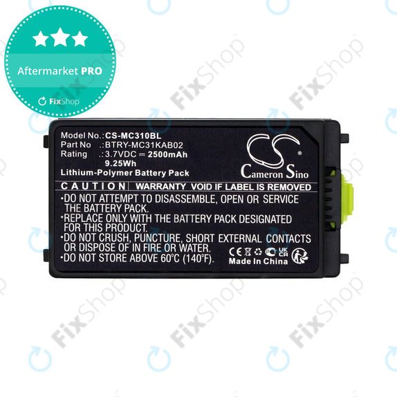 Baterija za Symbol, Zebra MC3100, MC3190, 2500mAh, Li-Pol, 3.7V, BTRY-MC31KAB02, HQ