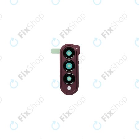 Samsung Galaxy Z Fold 4 F936B - Stakleni okvir stražnje kamere (bordo) - GH82-29698D Originalni servisni paket