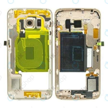 Samsung Galaxy S6 Edge G925F - Srednji okvir (zlatni) - GH96-08376C Originalni servisni paket