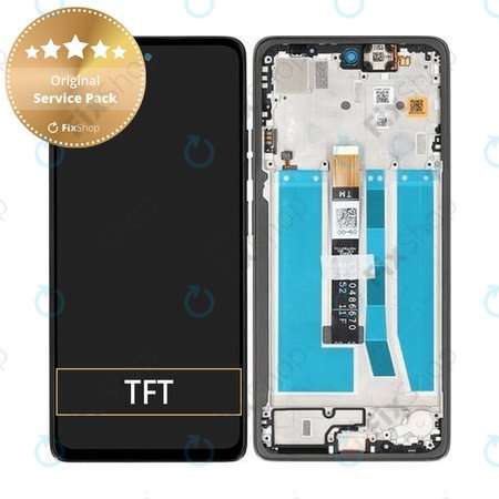 Motorola Moto G75 5G - LCD zaslon + zaslon osjetljiv na dodir + okvir (Charcoal Grey) - 5D68C29066 Genuine Service Pack