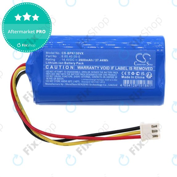 Baterija za Evolveo RoboTrex H9, Midea M4, Blaupunkt XPOWER+, 2600mAh, Li-Ion, 14.4V, 6.60.40.05-0, HQ