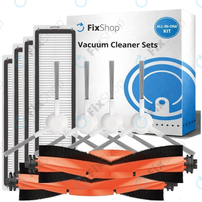 Set rezervnih dijelova za Xiaomi Robot Vacuum X10 (2x Glavne četke, 4x Filteri, 4x Bočne četke)