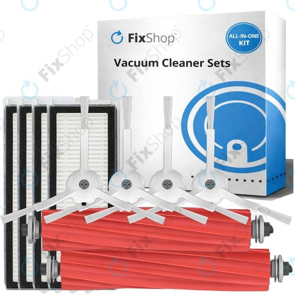 Set rezervnih dijelova za Roborock Qrevo MaxV, Pro, S (2x Glavna četka, 4x Filter, 4x Bočna četka)