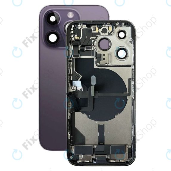 Apple iPhone 14 Pro - Stražnje Maska s malim dijelovima (tamnoljubičasto)