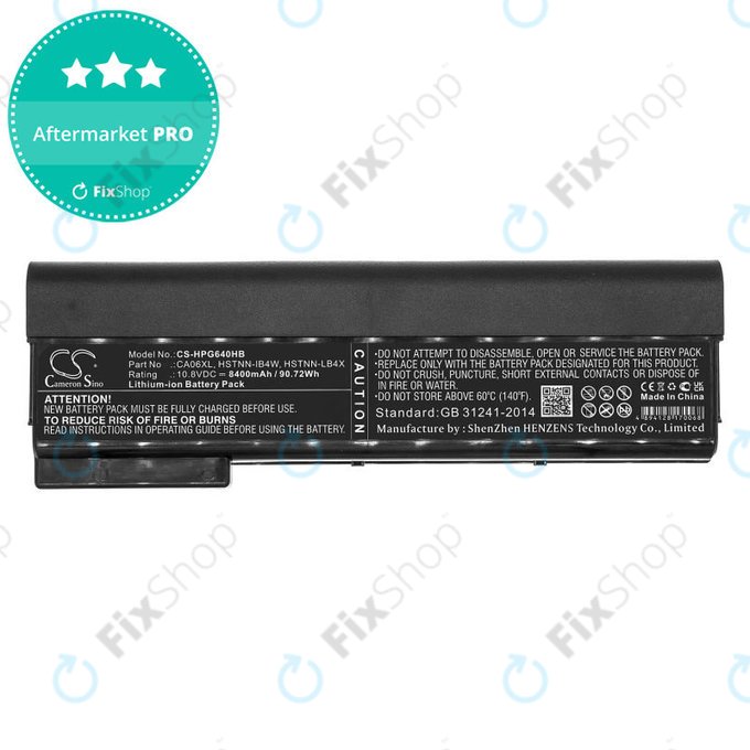 Baterija za HP ProBook 640 G1, 650 G1, 655 G1, 645 G1, 8400mAh, Li-Ion, 10.8V, CA06XL, HQ