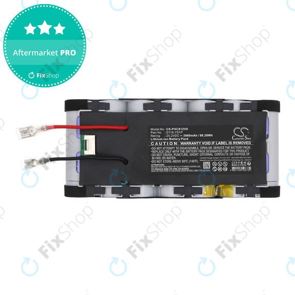 Baterija za Philips Aqua Plus 8000, XC8349/01, XW8122/82, 3900mAh, Li-Ion, 25.2V, D116-7S1P, HQ
