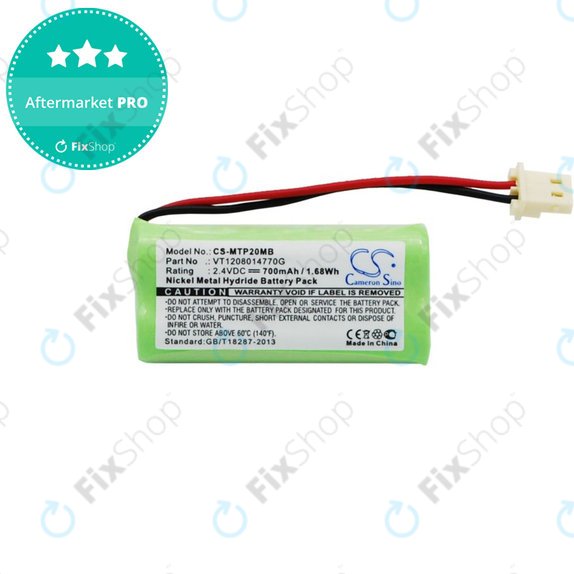 Baterija za Motorola MBP20, 700mAh, Ni-MH, 2.4V, VT1208014770G, HQ