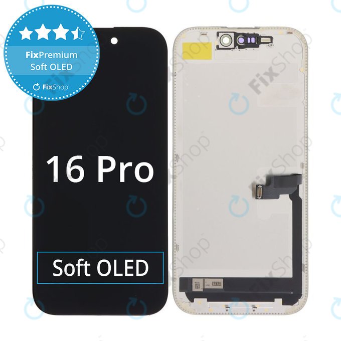 Apple iPhone 16 Pro - LCD zaslon + zaslon osjetljiv na dodir + okvir Soft OLED FixPremium