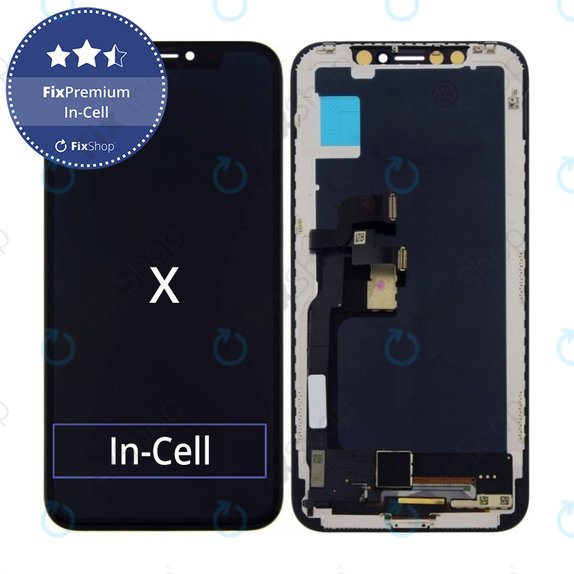 Zaslon In-Cell za iPhone X, Dodirni ekran s okvirom, FixPremium