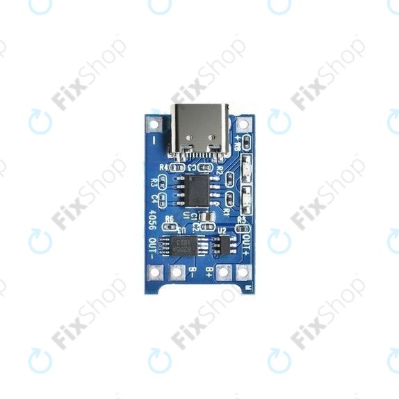 Modul za punjenje TP4056 za 18650 Li-ion bateriju, USB-C, 1 A