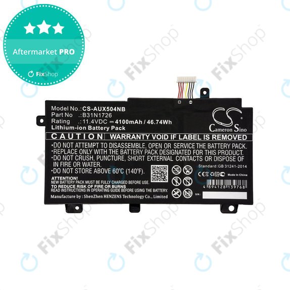 Baterija za Asus TUF 504, 505, 554, 656, FX504, Tuf Gaming A15, 4100mAh, Li-Ion, 11.4V, B31N1726, HQ