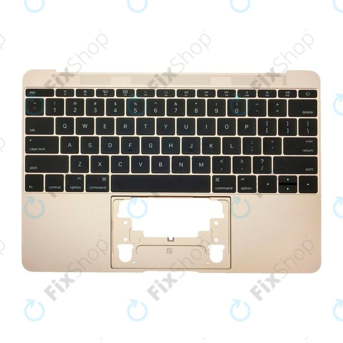 Apple MacBook 12" Retina A1534 (početak 2015. - Sredina 2017.) - Gornji okvir tipkovnice + tipkovnica US (zlato)