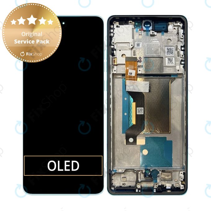 Motorola Edge 60 Fusion - LCD zaslon + zaslon osjetljiv na dodir + okvir (Amazonite) - 5D68C29879 Genuine Service Pack