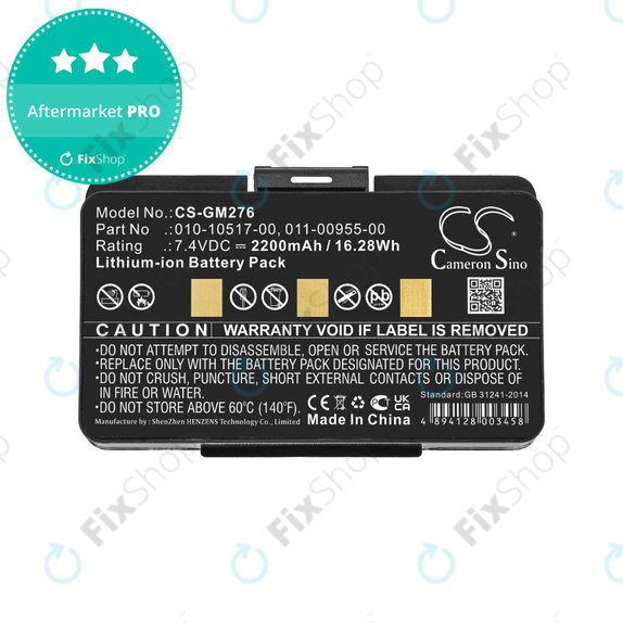 Baterija za Garmin GPSMAP 276, 296, 376, 378, 478, 495, 2200mAh, Li-Ion, 7.4V, 010-10517-00, HQ
