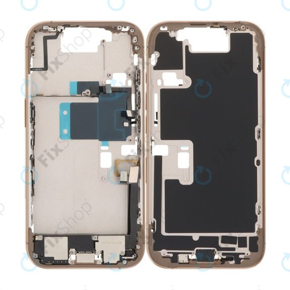 Apple iPhone 16 Pro - Srednji Okvir + Tipke za Uključivanje, Glasnoću i Kameru (Desert Titanium)