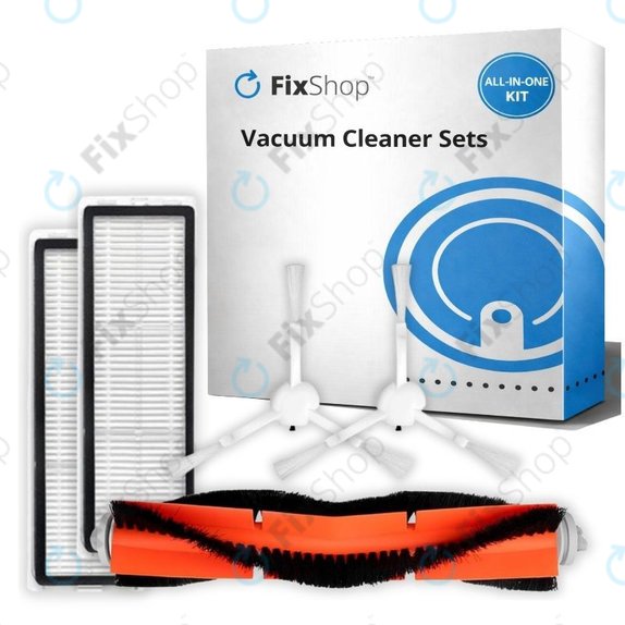 Set rezervnih dijelova za Xiaomi Mi Robot Vacuum Mop (Mijia 1C), 2 (Mijia 2C) 2 Pro+ (Mijia 1T) (1x Glavna četka, 2x Filter, 2x Bočna četka)