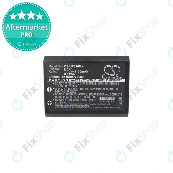 Canon EOS 1100D, 1200D, Kiss X50, Rebel T3, T5 - Baterija LP-E10 Li-Ion 1100mAh HQ
