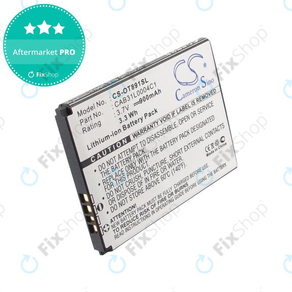 Baterija za Alcatel One Touch, OT, TCL A, Vodafone, 900mAh, Li-ion, 3.7V, CAB31L0004C1, HQ