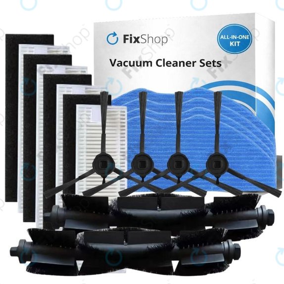 Set rezervnih dijelova za Rowenta X-Plorer S75s (2x Glavne četke, 4x Filteri, 4x Bočne četke, 4x Krpice za mop)