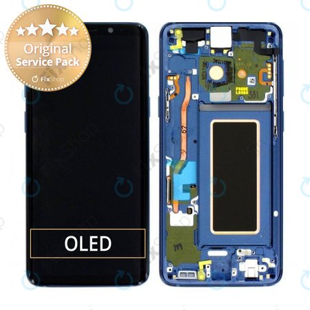 Samsung Galaxy S9 G960F - LCD zaslon + zaslon osjetljiv na dodir + okvir (koraljno plava) - GH97-21696D, GH97-21697D Originalni servisni paket