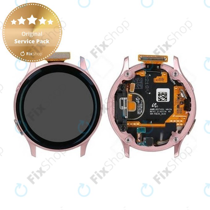 Samsung Galaxy Watch Active 2 40 mm R830, R835 - LCD zaslon + zaslon osjetljiv na dodir + okvir (zlatni) - GH82-21104B Originalni servisni paket