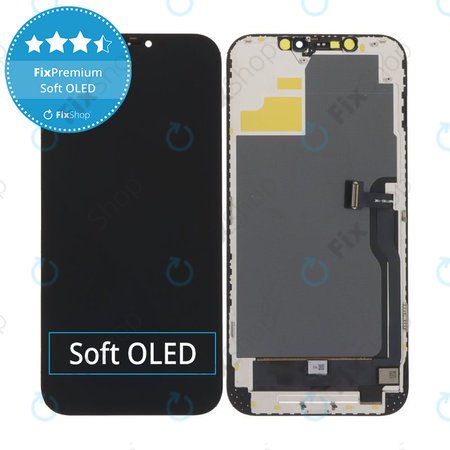 Zaslon Soft OLED za iPhone 12 Pro Max - Dodirno staklo + Okvir, DIAGNOSTIC