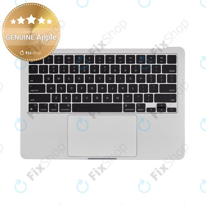 Gornji okvir tipkovnice za MacBook Air 13", A3113 (2024), s US tipkovnicom i baterijom, Silver, 661-40228, Genuine Apple
