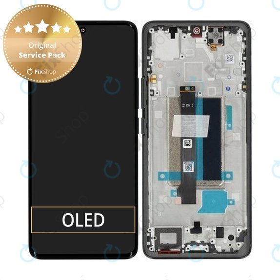 Xiaomi Redmi Note 13 Pro+ 23090RA98C - LCD zaslon + zaslon osjetljiv na dodir + okvir (Midnight Black) - 560002N16U00 Genuine Service Pack