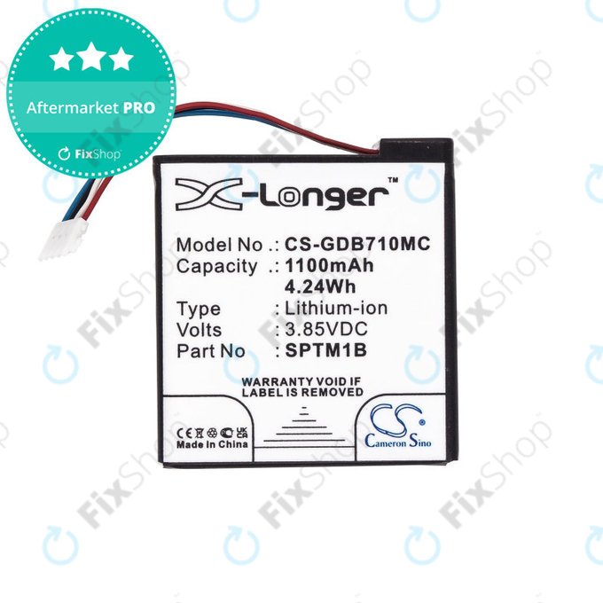 Baterija za Gopro Hero 7 Silver, White, 1100mAh, Li-Ion, 3.85V, SPTM1B, HQ