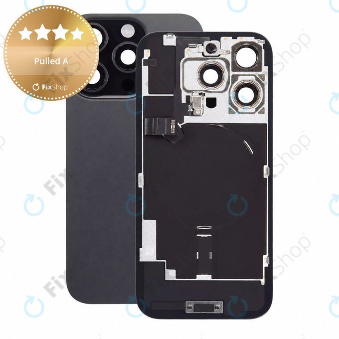 Staklo stražnjeg kućišta za iPhone 16 Pro, Black Titanium, Pulled A