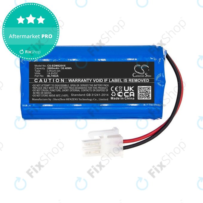 Baterija za Ecovacs Deebot M82, Tesla RoboStar T50, T60, T80 Pro, 2600mAh, Li-Ion, 14.8V, BL7402A, HQ