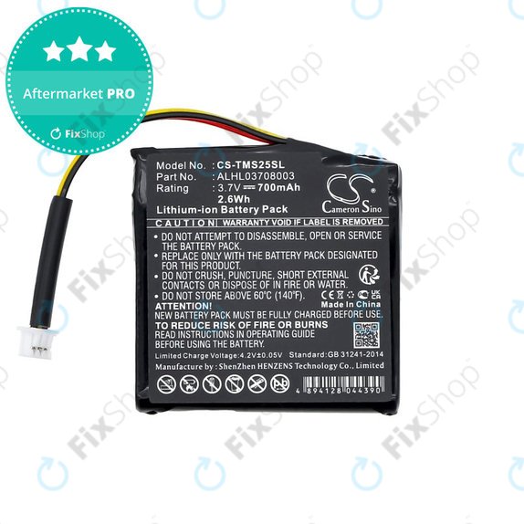 Baterija za TomTom Star 20, 700mAh, Li-Ion, 3.7V, ALHL03708003, HQ