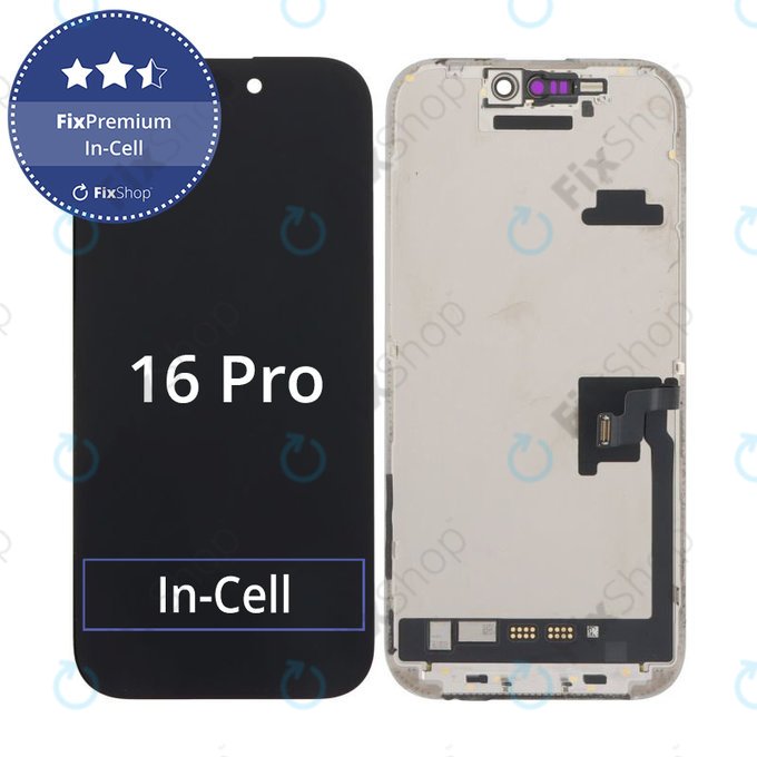 Apple iPhone 16 Pro  - LCD zaslon + zaslon osjetljiv na dodir + okvir In-Cell FixPremium