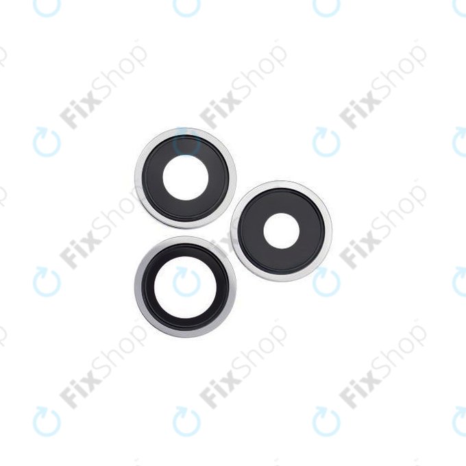 Apple iPhone 13 Pro, 13 Pro Max - Leća stražnje kamere + okvir (srebrni) - 3 kom