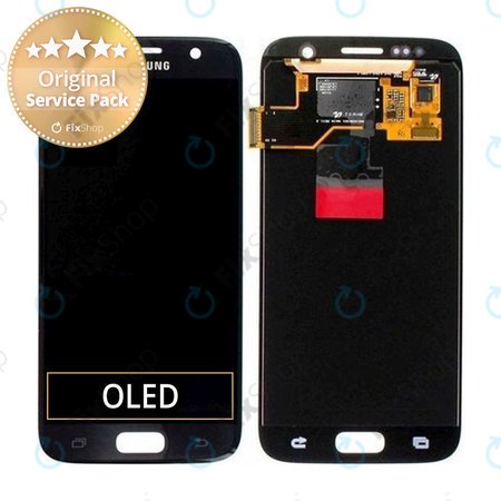 Samsung Galaxy S7 G930F - LCD zaslon + zaslon osjetljiv na dodir (crni) - GH97-18523A, GH97-18761A, GH97-18757A Originalni servisni paket